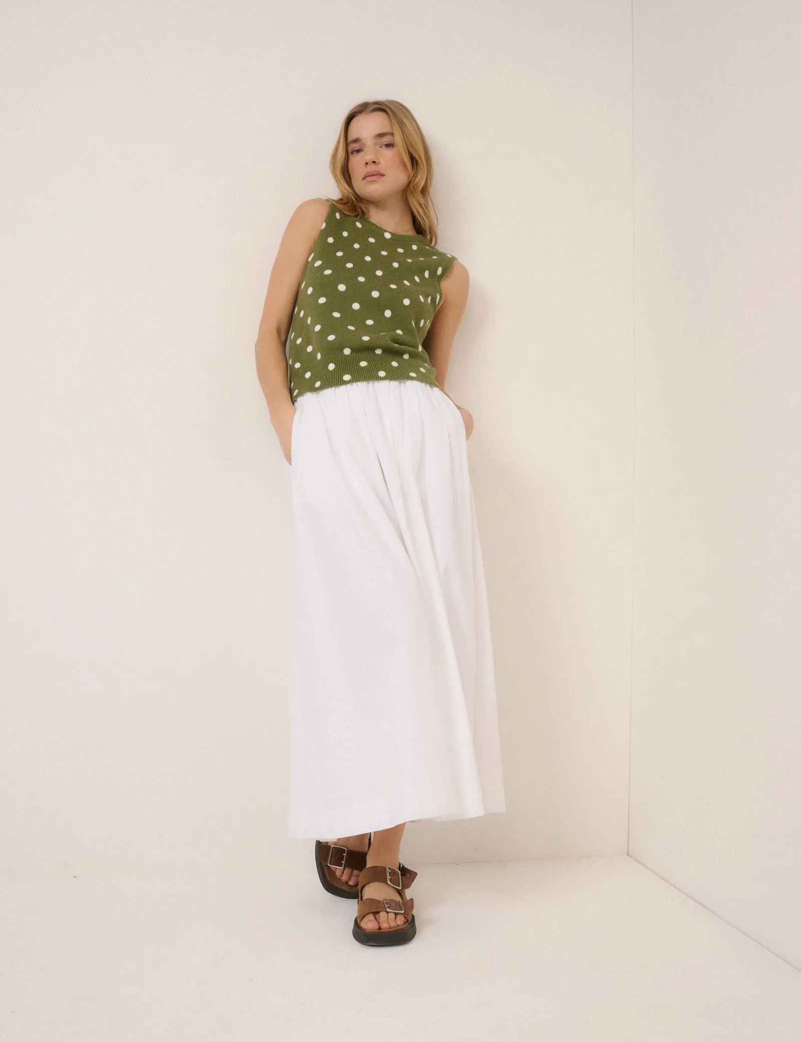 Green Polka Dot Crew Neck Vest sold by Nobody's Child product image thumbnail 5