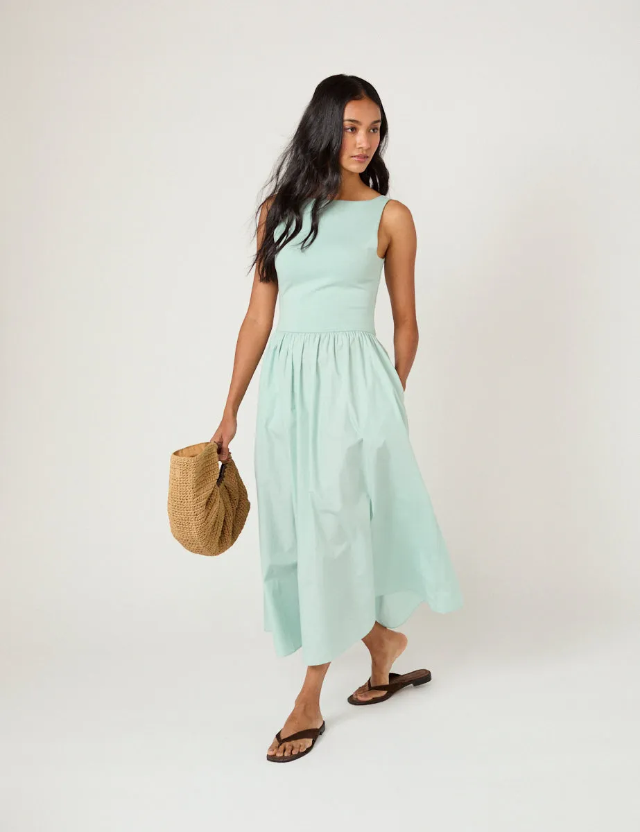 Mint Green Eliana Midi Dress sold by Nobody's Child