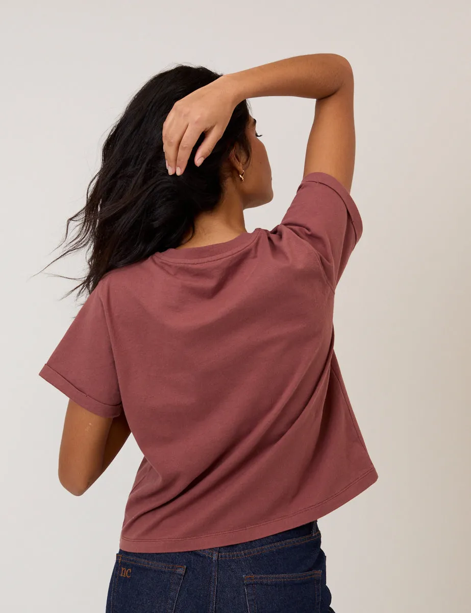 Brown La Maison Heart Graphic T-Shirt sold by Nobody's Child product image thumbnail 5