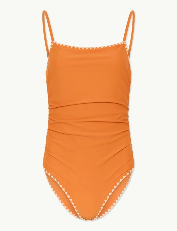Orange Whipstitch Swimsuit sold by Nobody's Child
