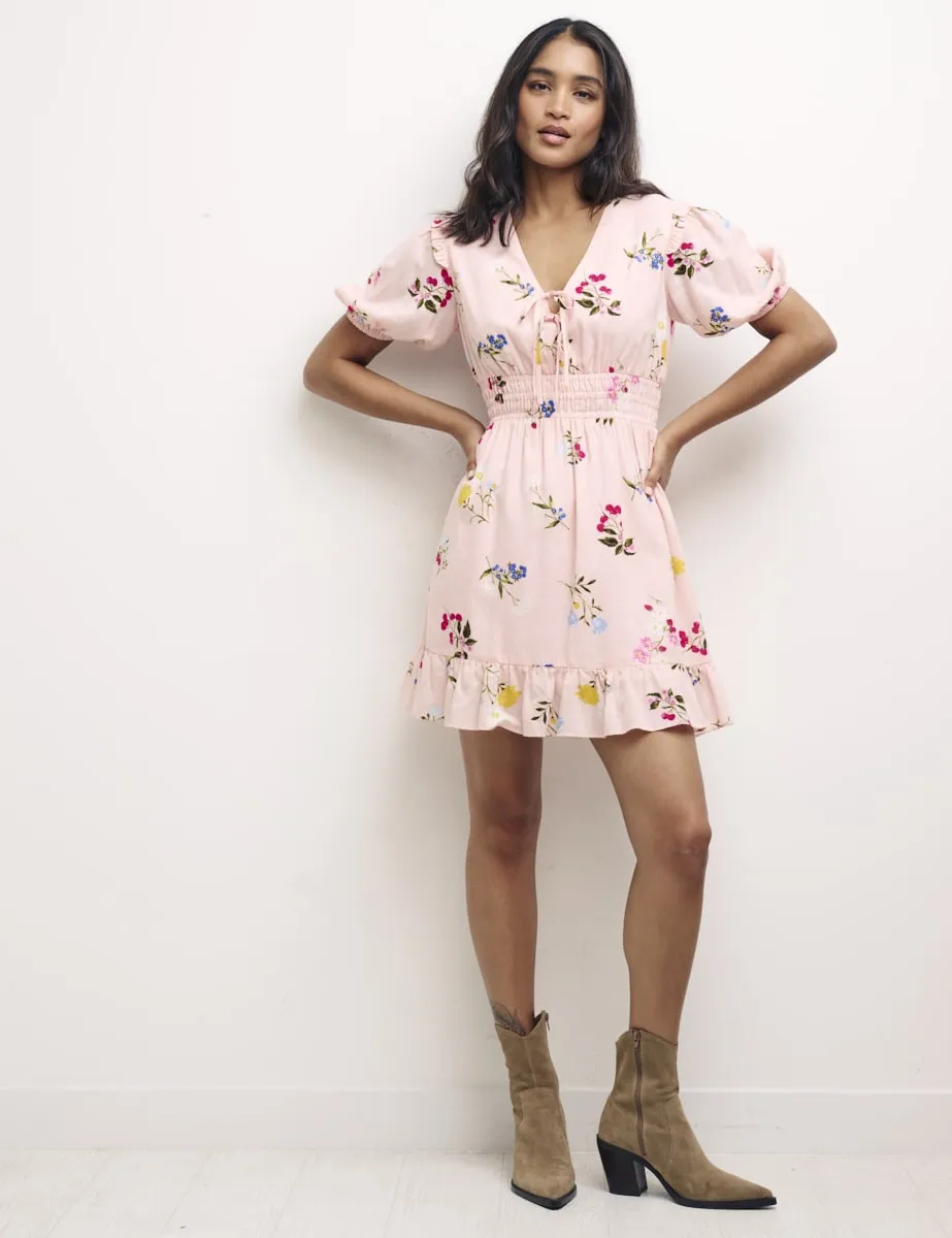 Pink Floral Ilya Mini Dress sold by Nobody's Child