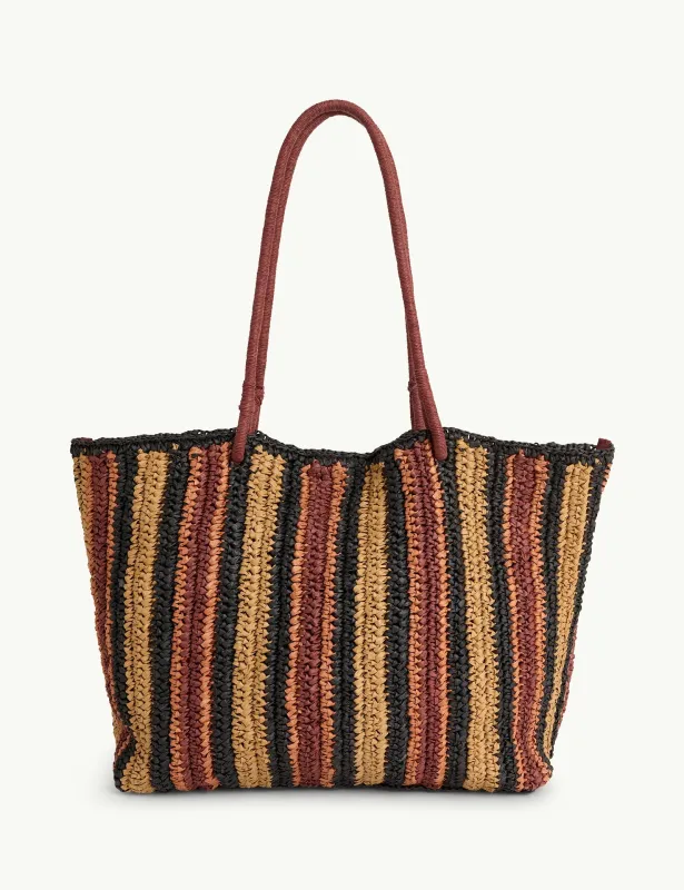 Striped Raffia Bag made by Nobody's Child