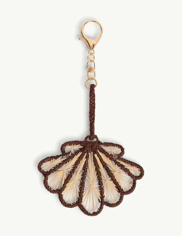 Beige Raffia Shell Bag Charm sold by Nobody's Child