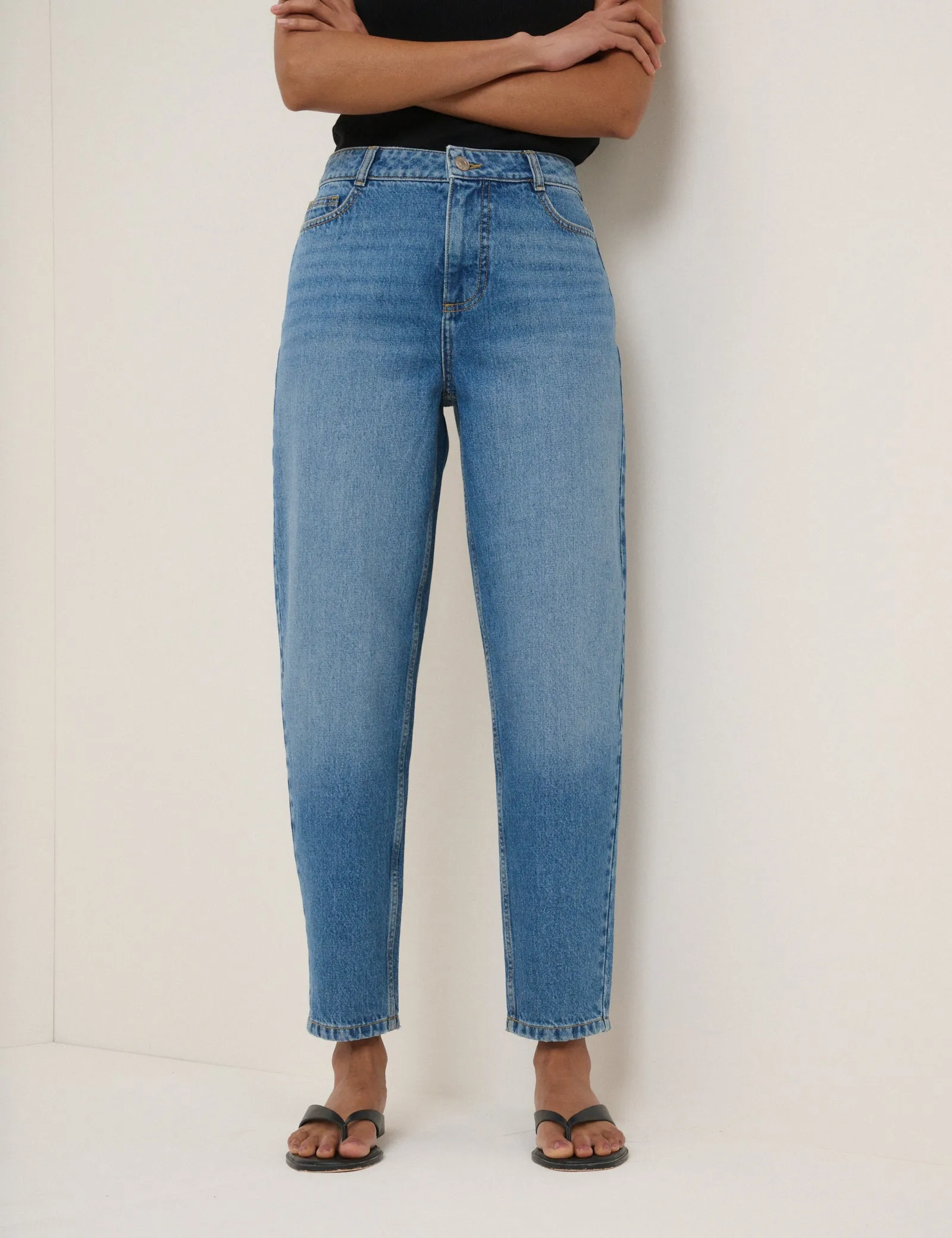 Blue Putney Barrel Leg Jeans sold by Nobody's Child product image thumbnail 2