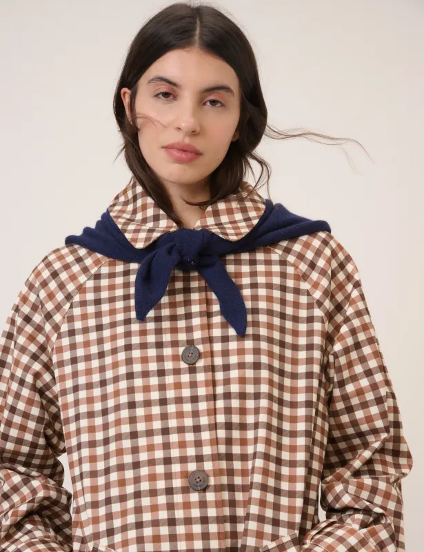 Navy Wool Blend Triangle Scarf sold by Nobody's Child