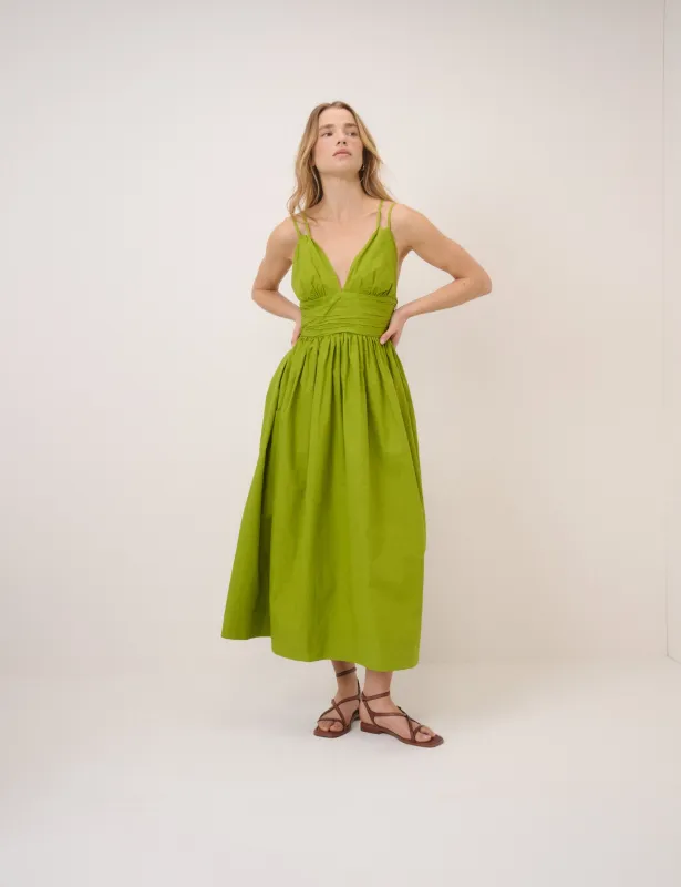 Green Dua Midi Dress made by Nobody's Child