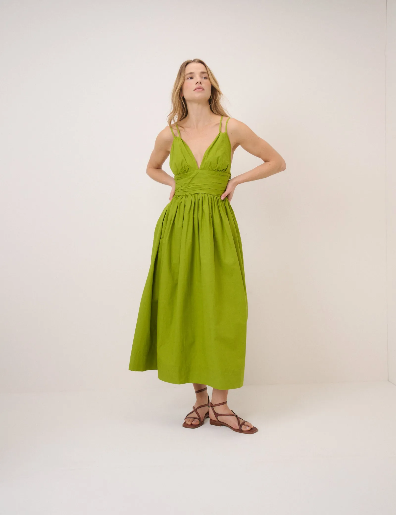 Green Dua Midi Dress sold by Nobody's Child