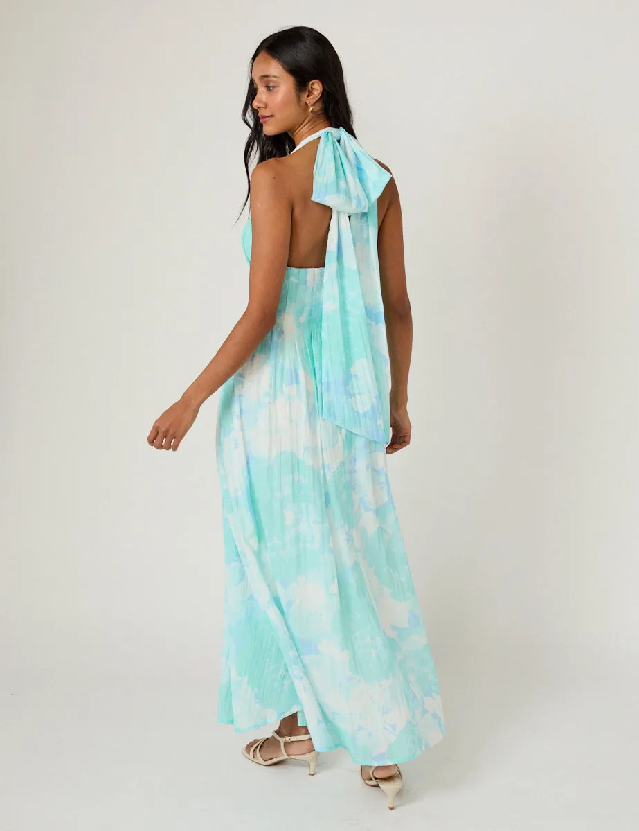 Blue Printed Marceline Midi Dress sold by Nobody's Child product image thumbnail 2