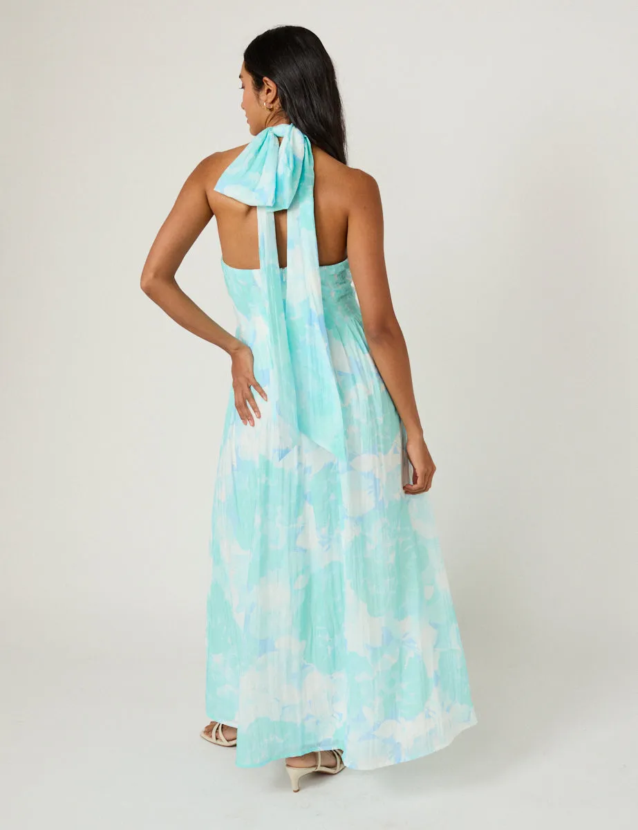 Blue Printed Marceline Midi Dress sold by Nobody's Child product image thumbnail 4