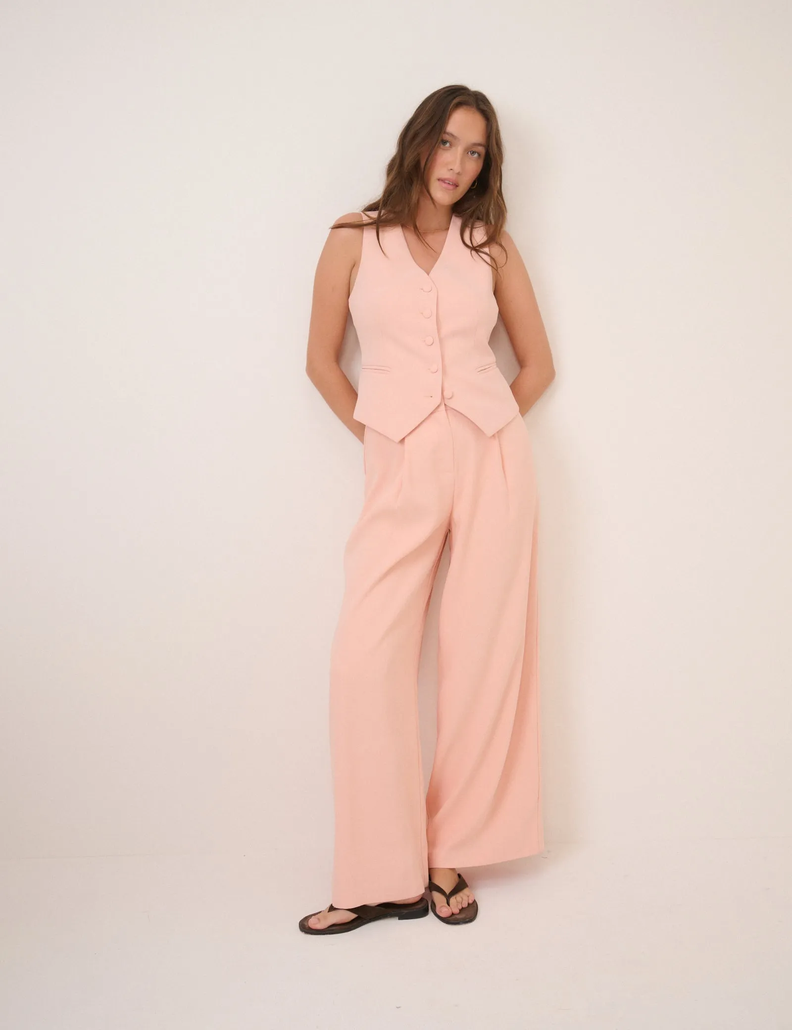 Peach Tailored Waistcoat sold by Nobody's Child product image thumbnail 2