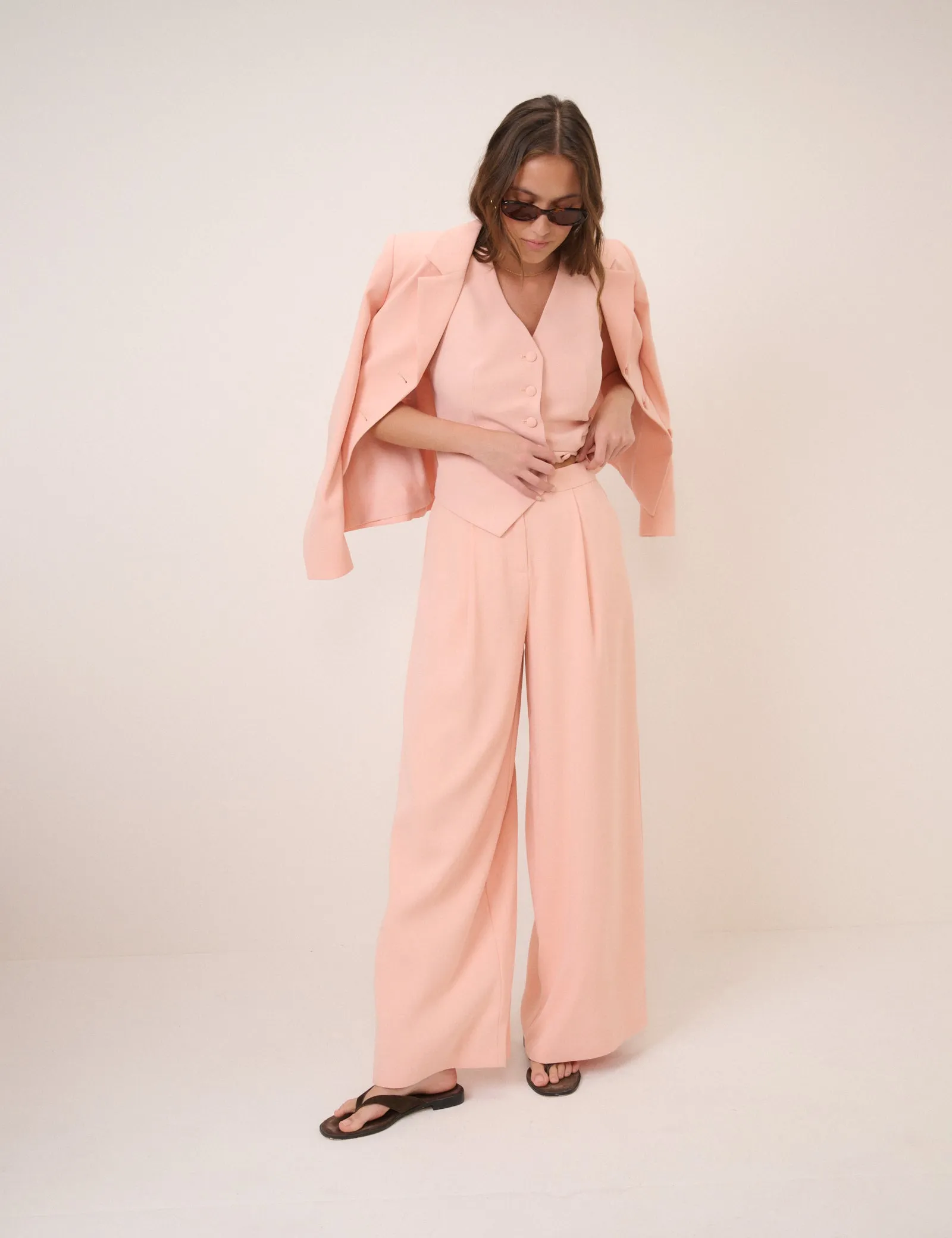 Peach Tailored Waistcoat sold by Nobody's Child product image thumbnail 4