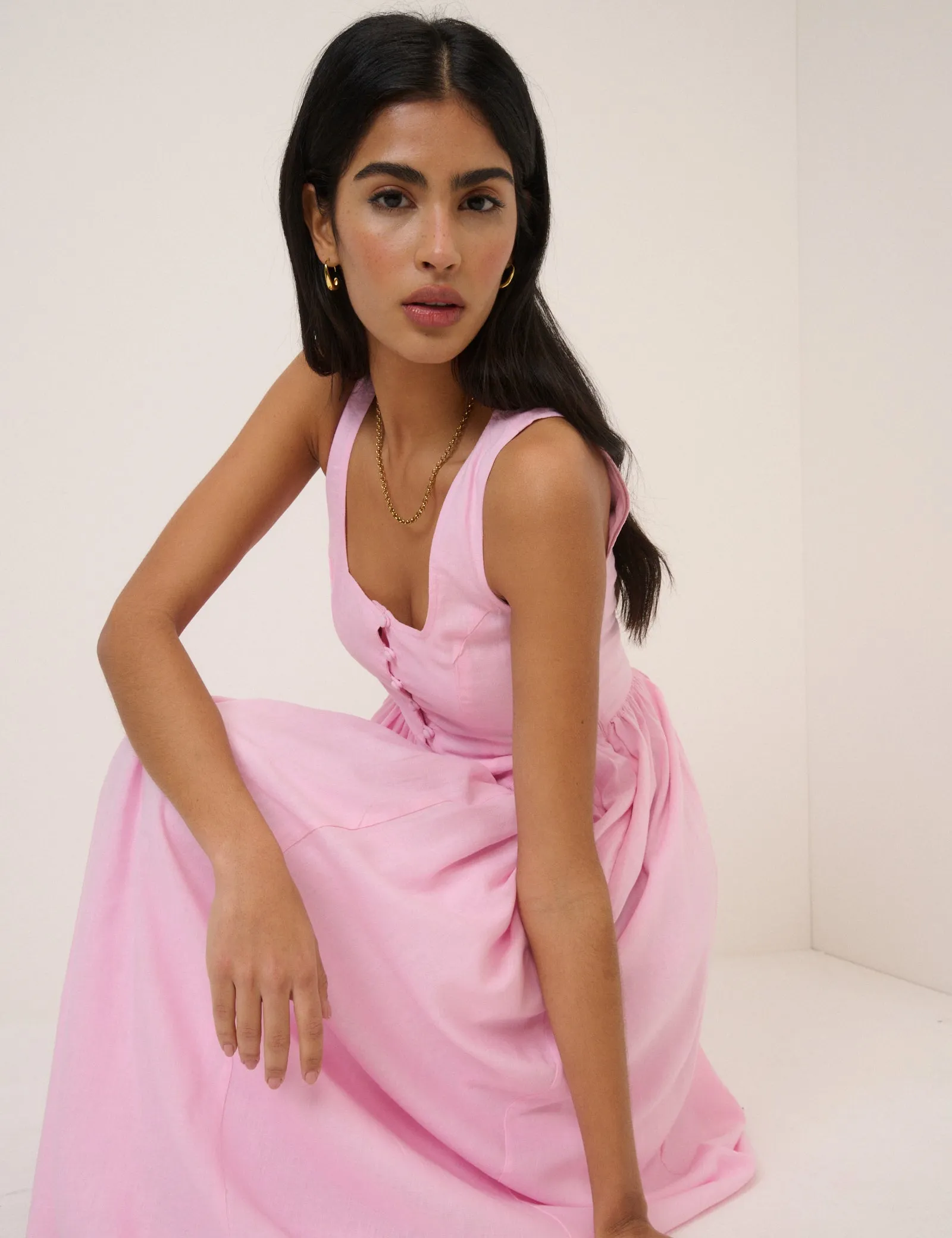 Pink Cora Midi Dress sold by Nobody's Child product image thumbnail 4