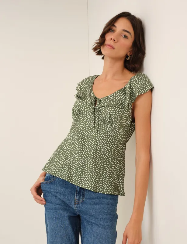 Green Polka Dot Top sold by Nobody's Child