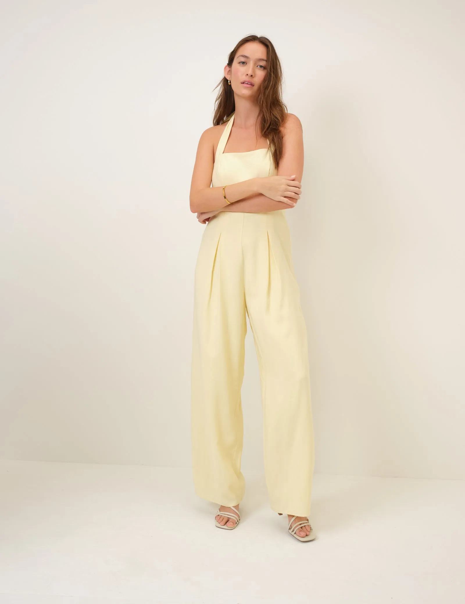 Butter Yellow April Jumpsuit sold by Nobody's Child