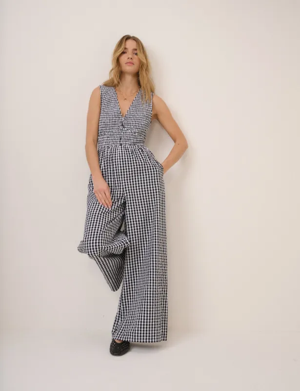 Black Gingham Jumpsuit sold by Nobody's Child