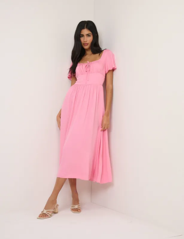 Pink Gia Midi Dress sold by Nobody's Child