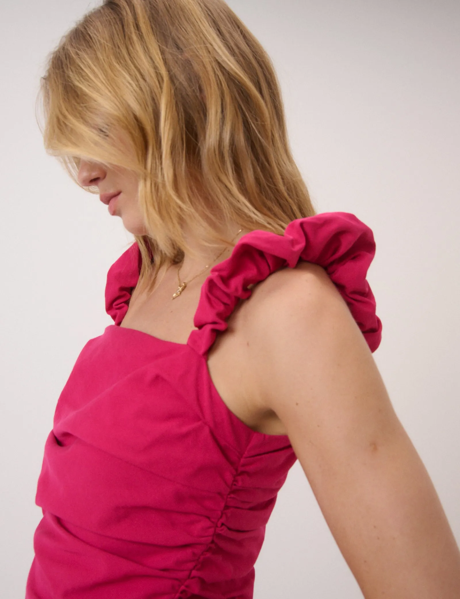 Pink Drop Waist Victoria Midi Dress sold by Nobody's Child product image thumbnail 2