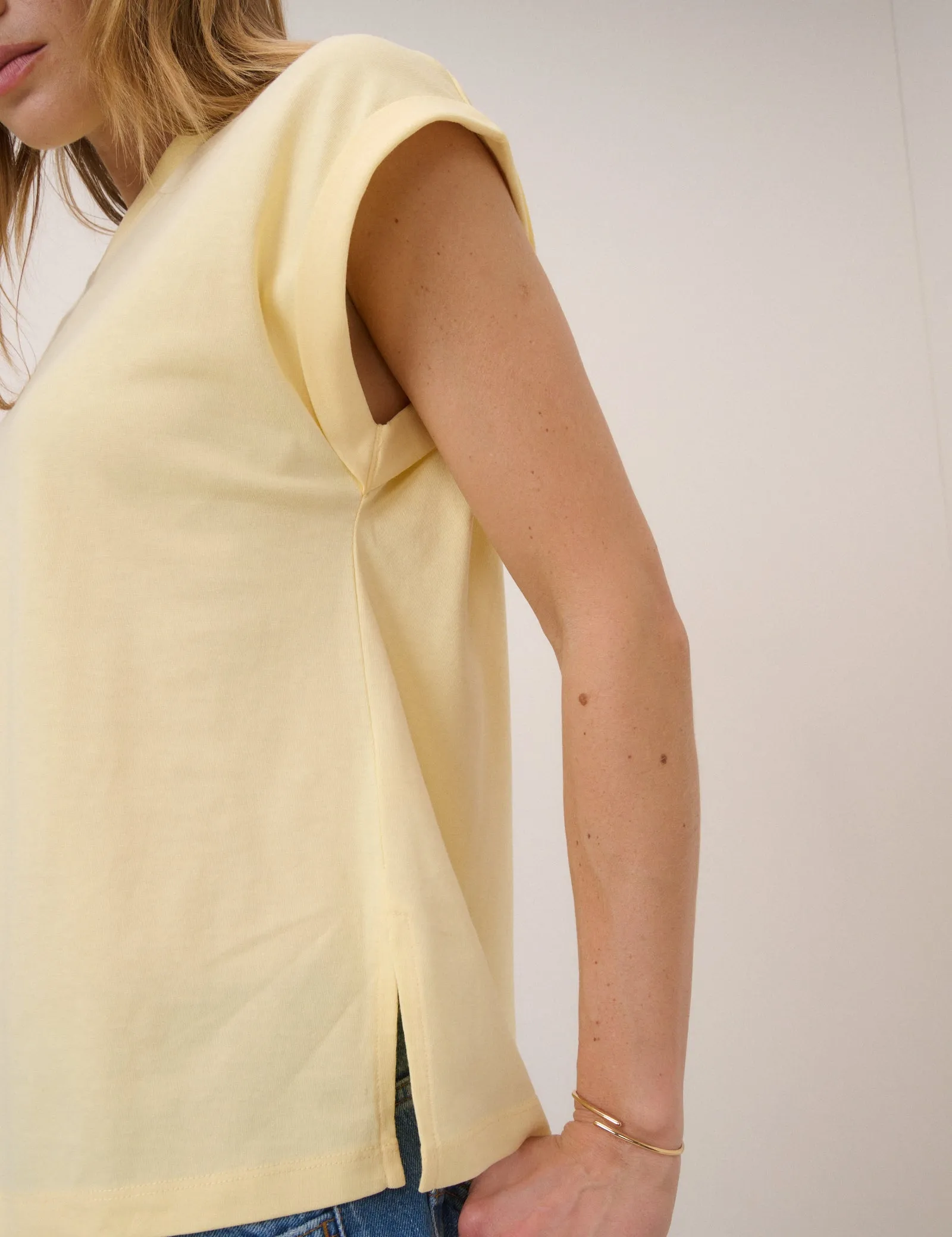 Yellow Cap Sleeve T-Shirt sold by Nobody's Child product image thumbnail 4