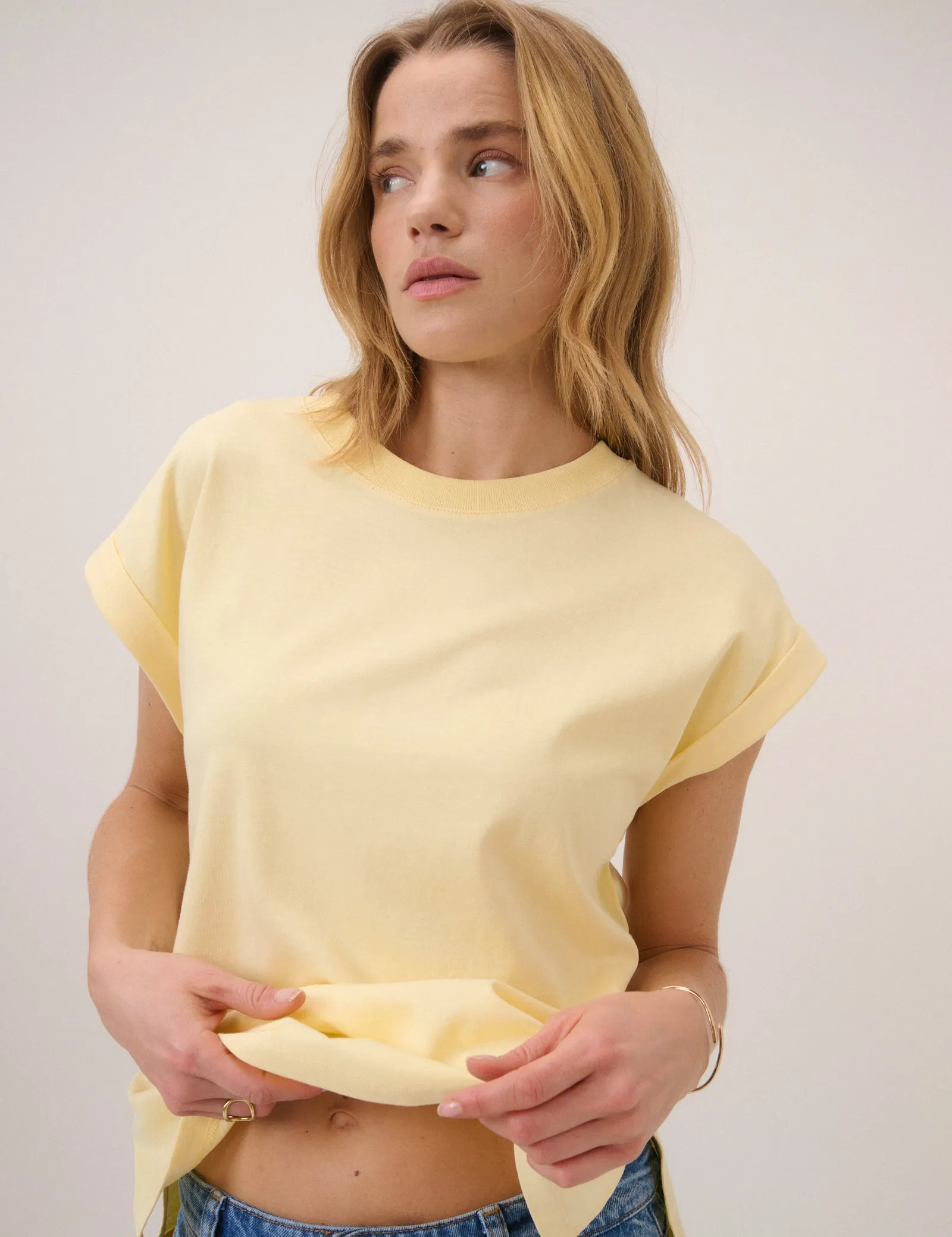 Yellow Cap Sleeve T-Shirt sold by Nobody's Child product image thumbnail 3