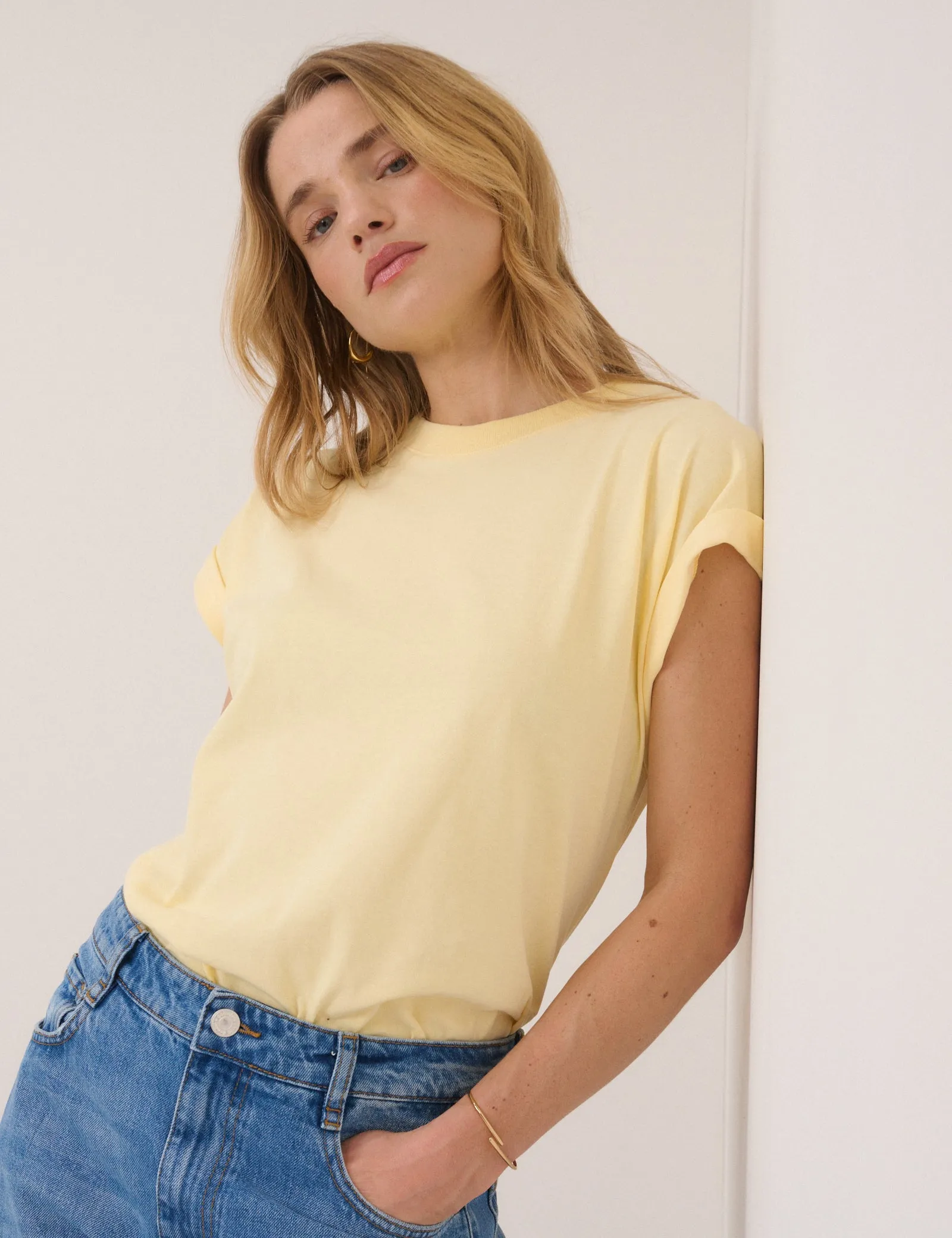 Yellow Cap Sleeve T-Shirt sold by Nobody's Child product image thumbnail 2