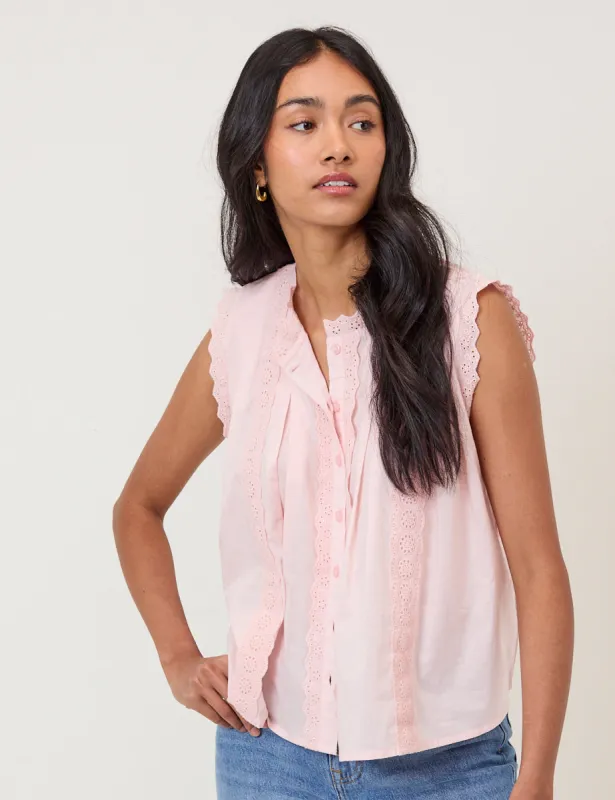 Light Pink Sleeveless Blouse made by Nobody's Child