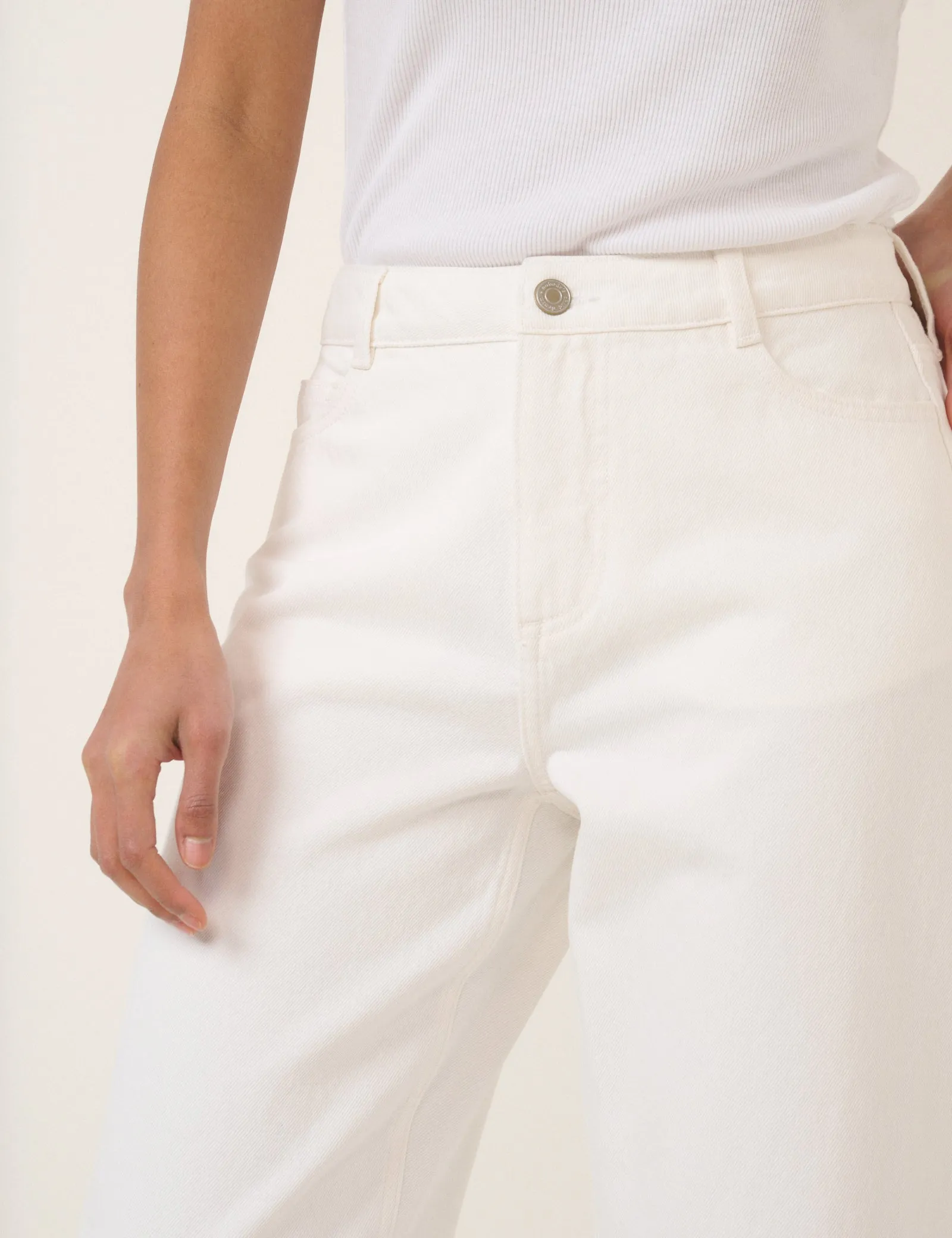 White Putney Barrel Leg Jeans sold by Nobody's Child product image thumbnail 2