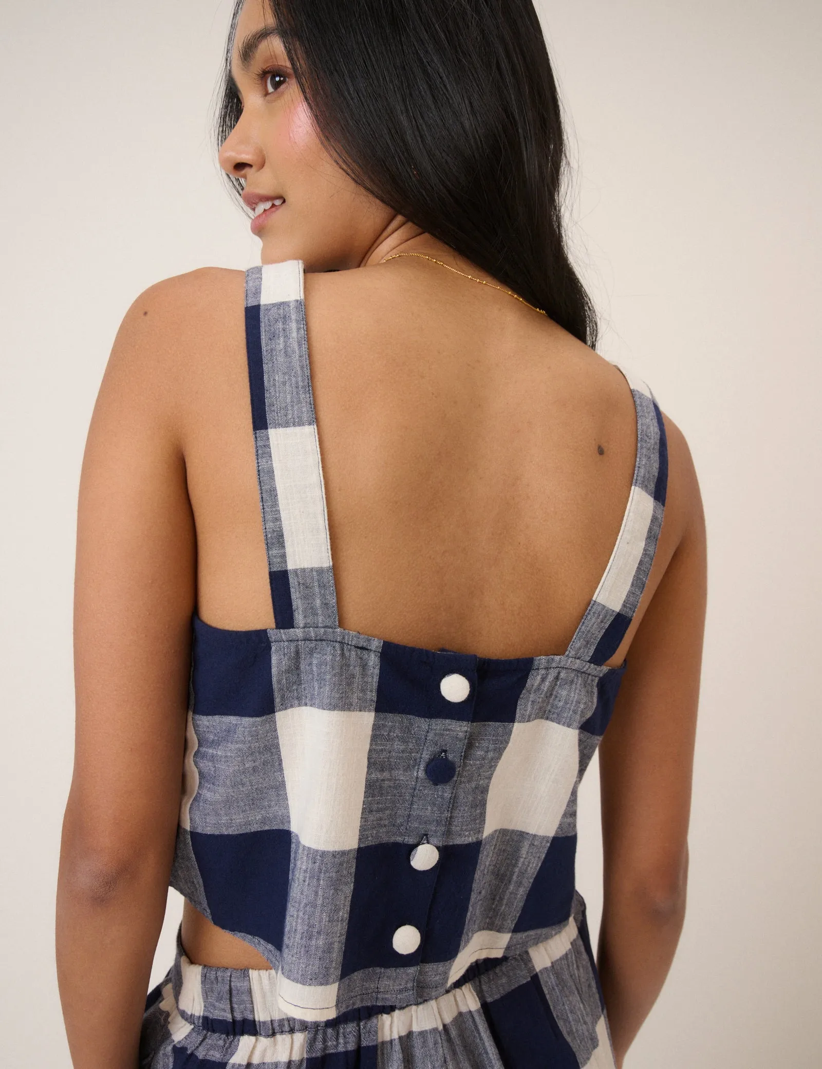 Navy Gingham Swing Top sold by Nobody's Child product image thumbnail 5