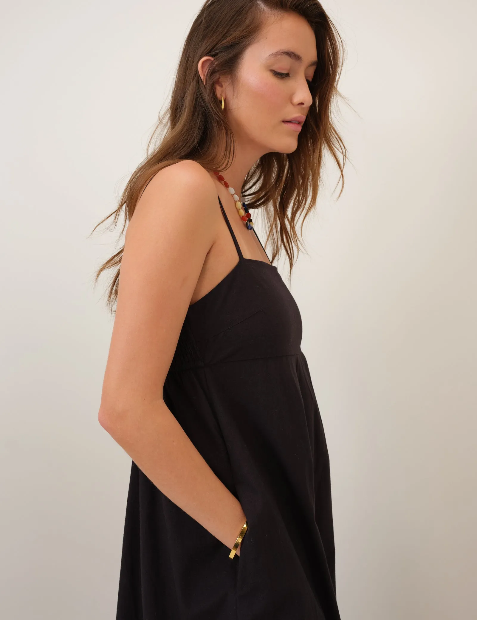 Black Square Neck Rebecca Midi Dress sold by Nobody's Child product image thumbnail 2