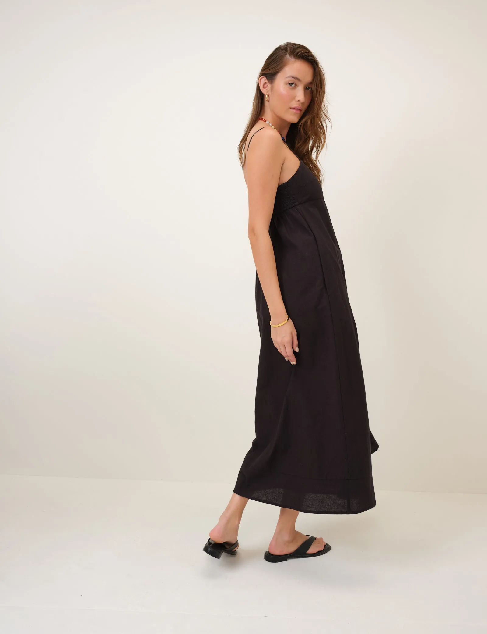 Black Square Neck Rebecca Midi Dress sold by Nobody's Child product image thumbnail 5