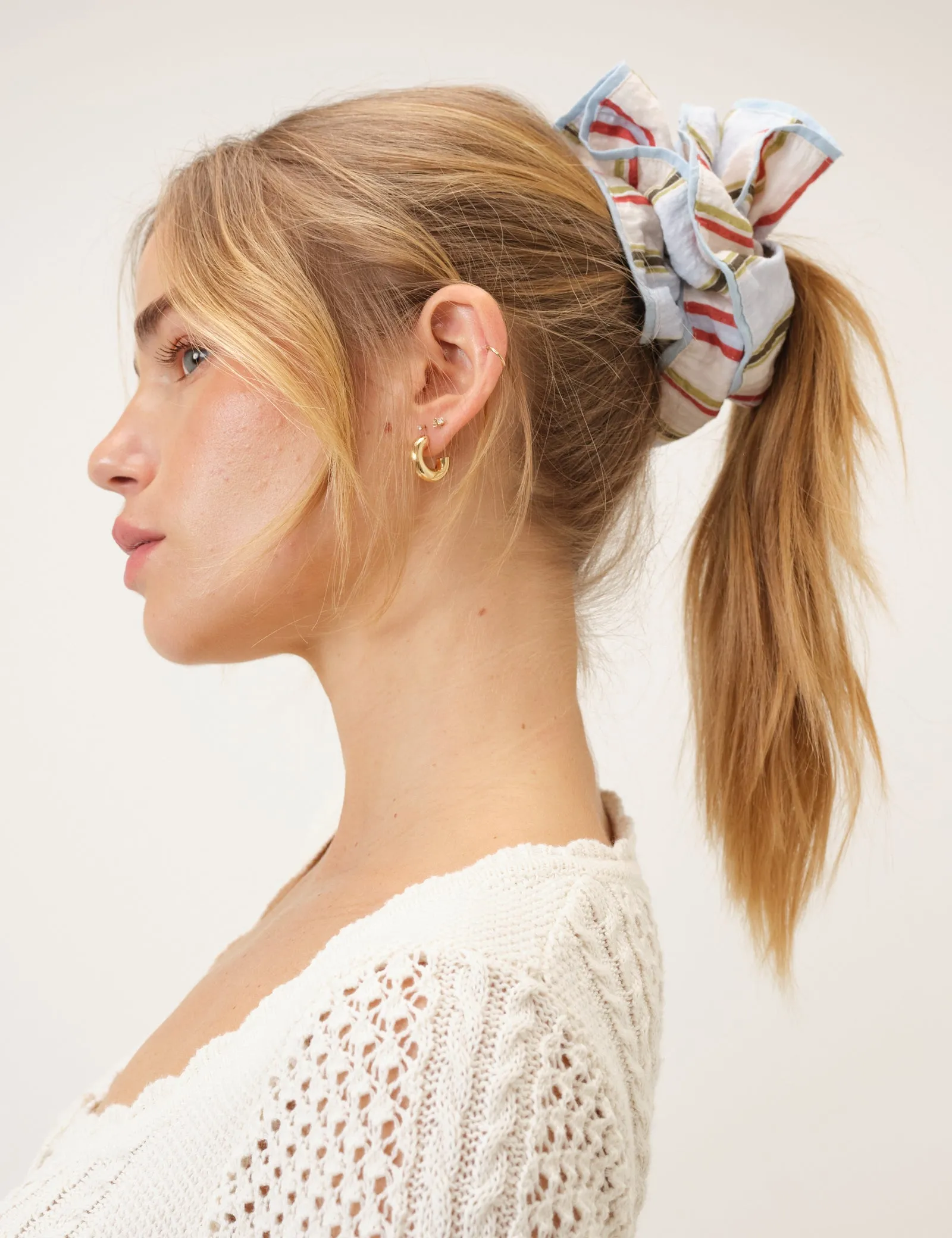 Yellow Double Layered Scrunchie sold by Nobody's Child product image thumbnail 3