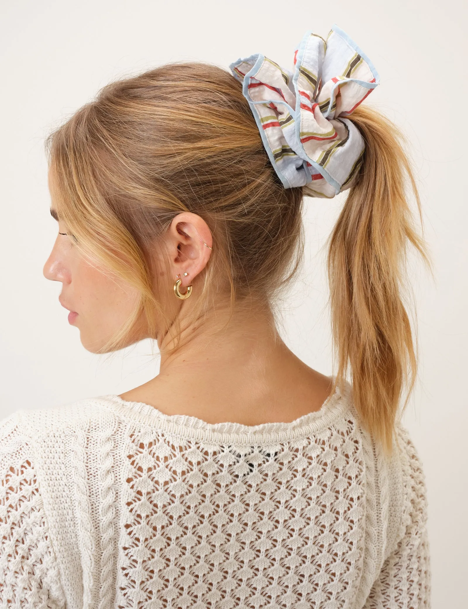 Yellow Double Layered Scrunchie sold by Nobody's Child product image thumbnail 5