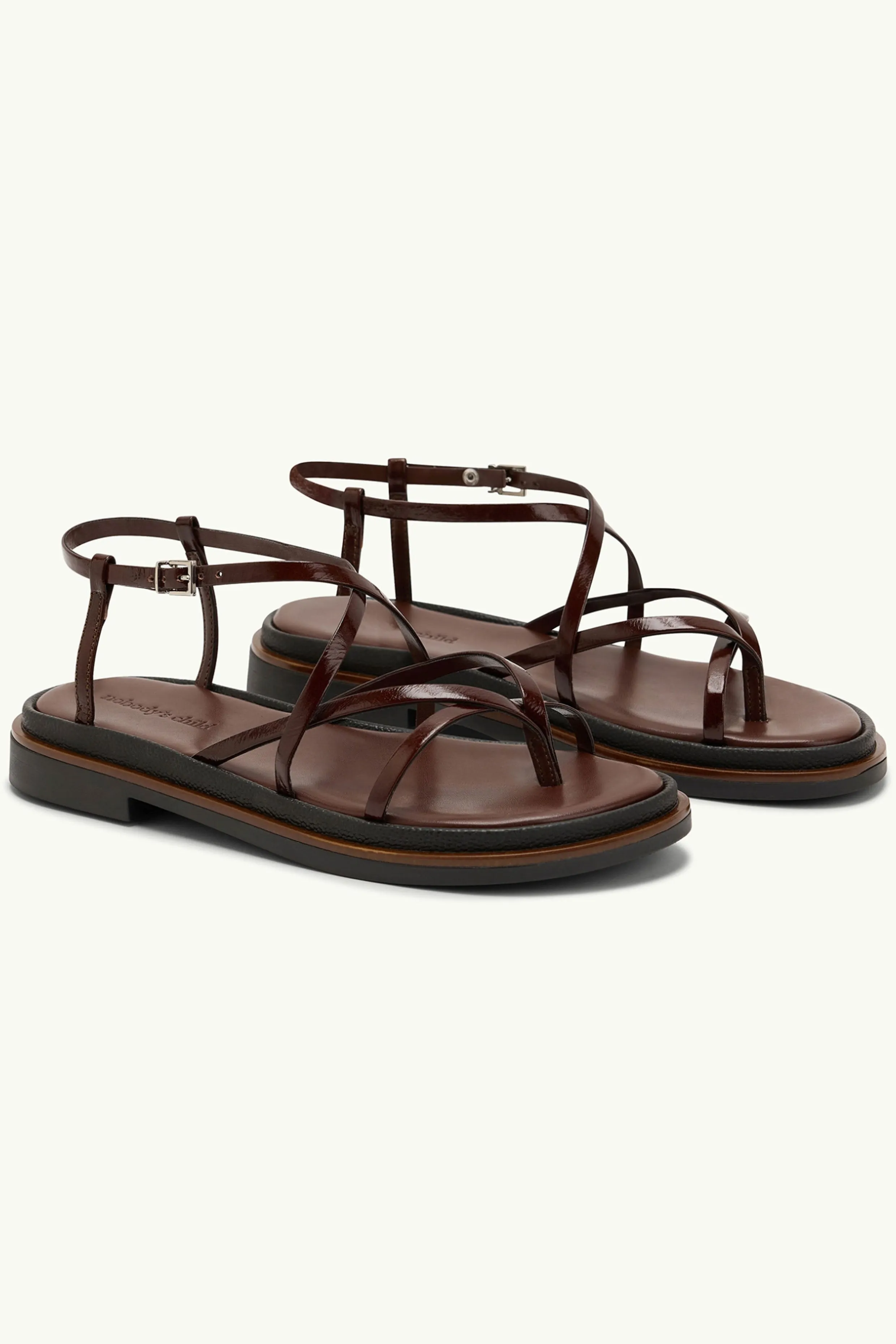 Dark Brown Strappy Sandals sold by Nobody's Child product image thumbnail 2