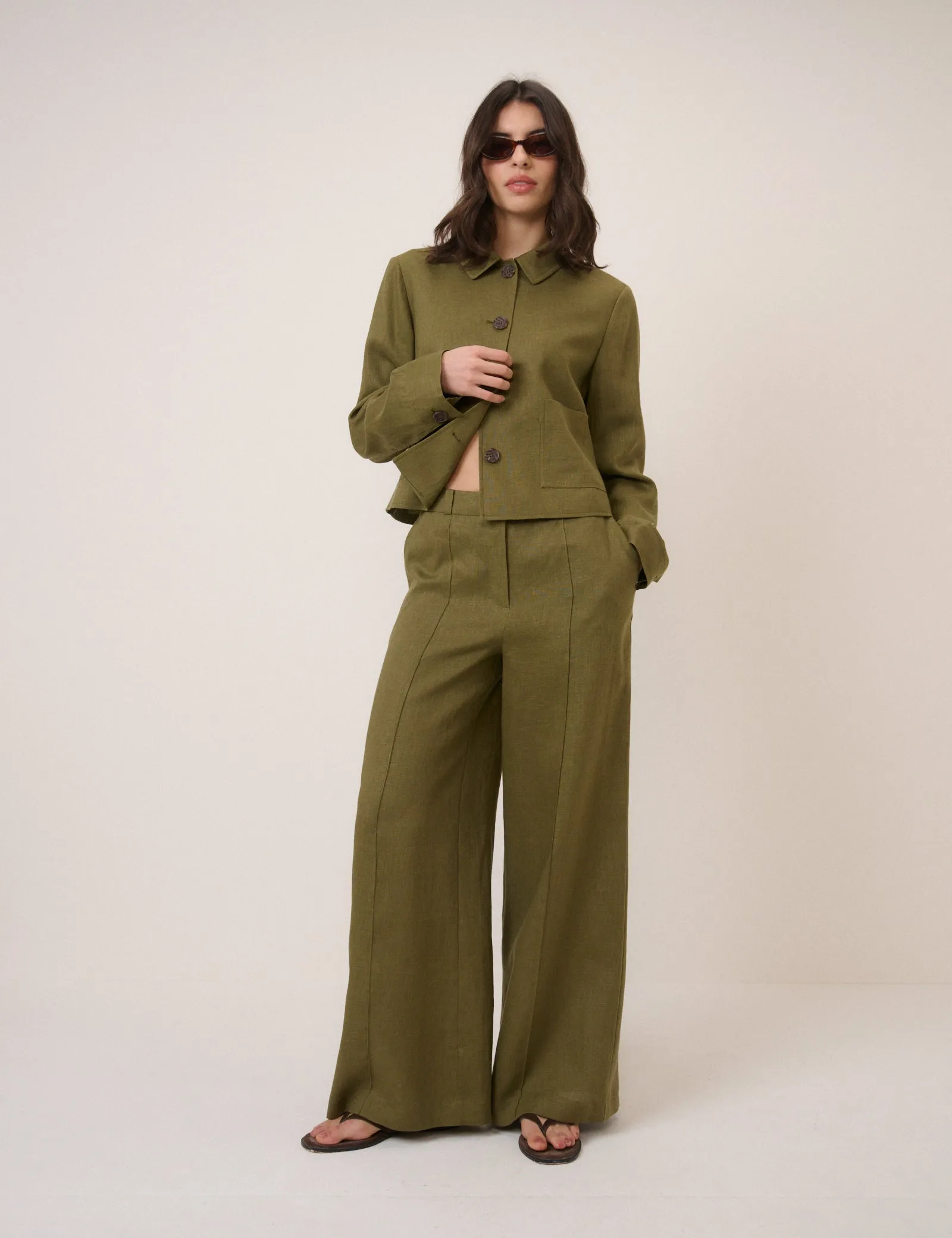 Khaki Pocket Front Jacket sold by Nobody's Child product image thumbnail 4