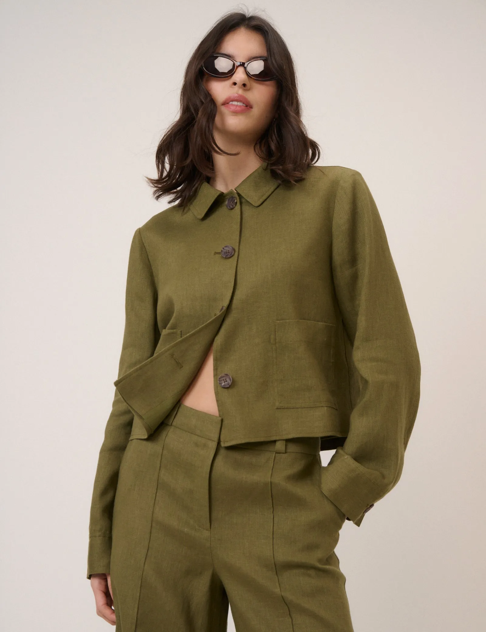 Khaki Pocket Front Jacket sold by Nobody's Child product image thumbnail 3