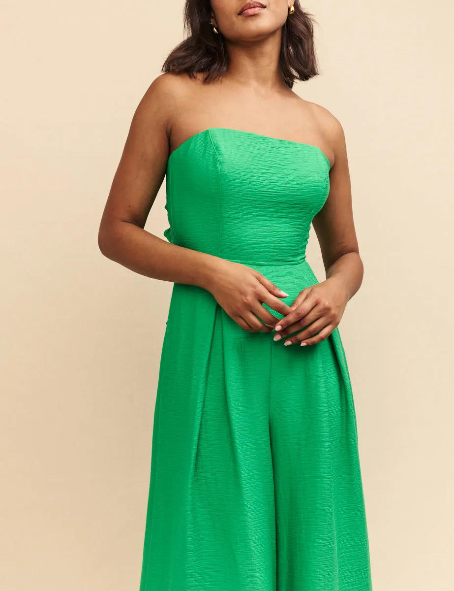 Green Linen-blend Rory Jumpsuit sold by Nobody's Child product image thumbnail 3