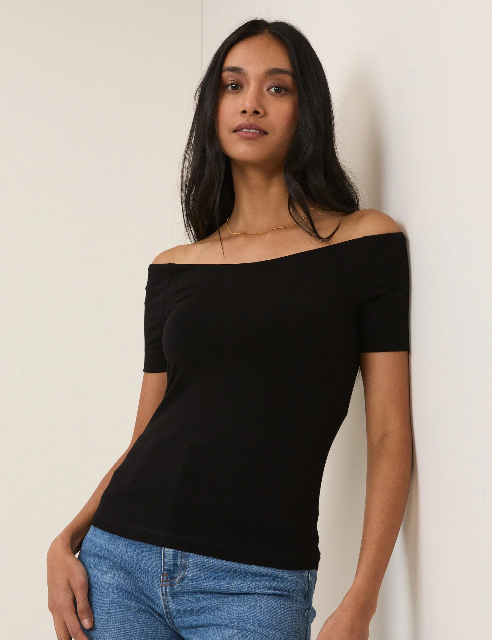 Black Bardot Top sold by Nobody's Child product image thumbnail 4