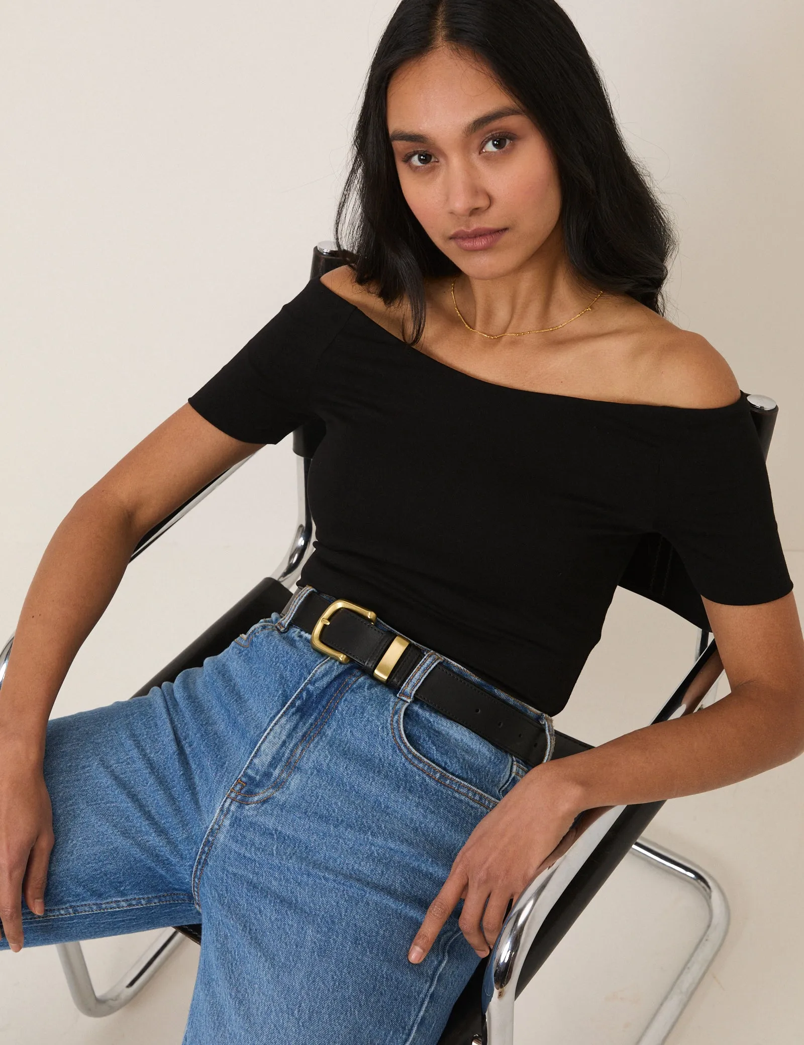 Black Bardot Top sold by Nobody's Child product image thumbnail 3