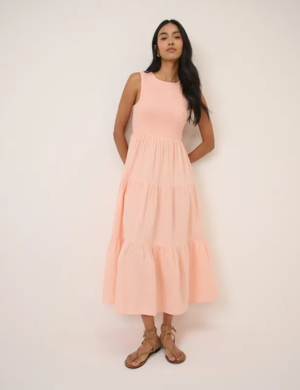 Light Pink Sleeveless Charlie Midaxi Dress sold by Nobody's Child