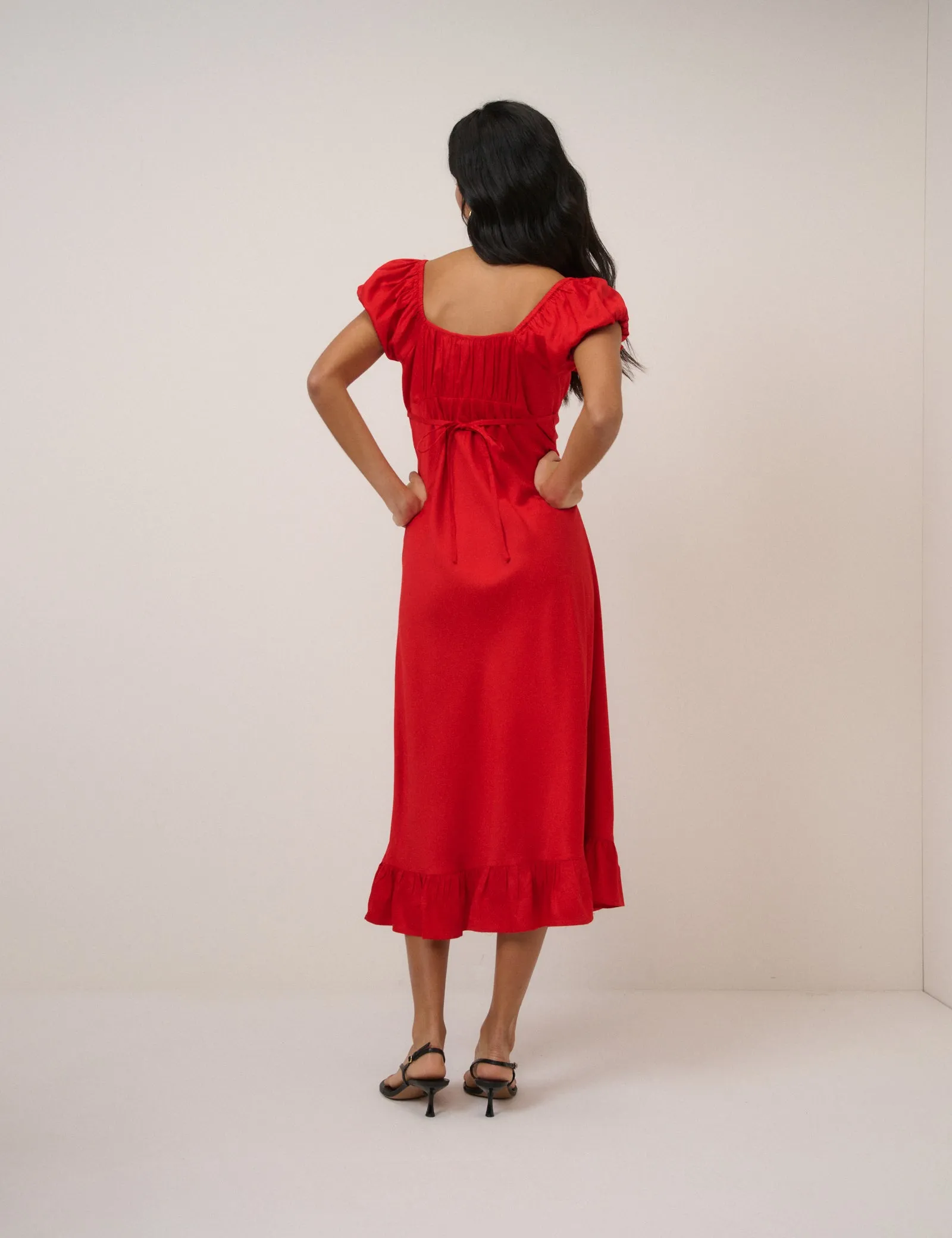 Red Jemima Midi Dress sold by Nobody's Child product image thumbnail 5