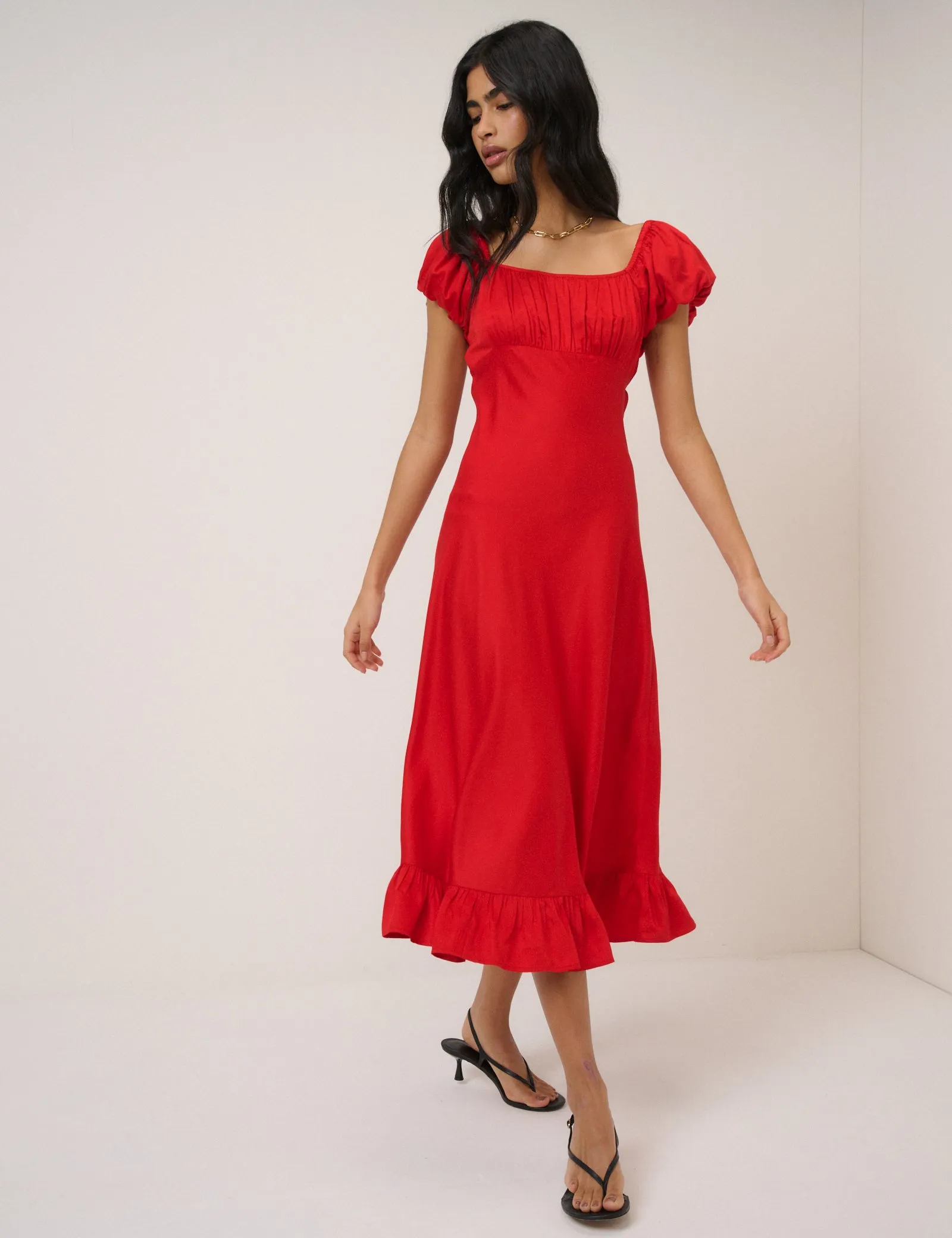 Red Jemima Midi Dress sold by Nobody's Child product image thumbnail 3