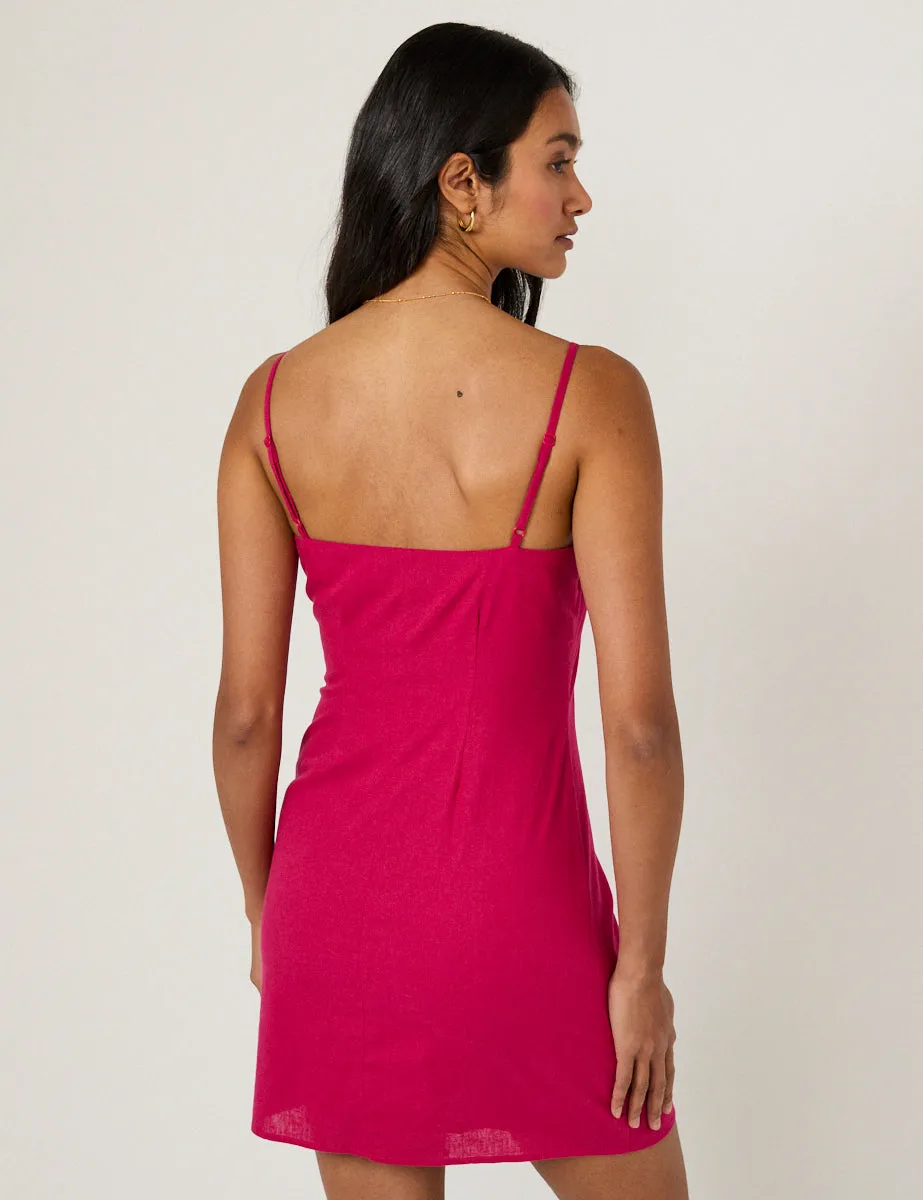 Bright Pink Palma Strappy Mini Dress sold by Nobody's Child product image thumbnail 5