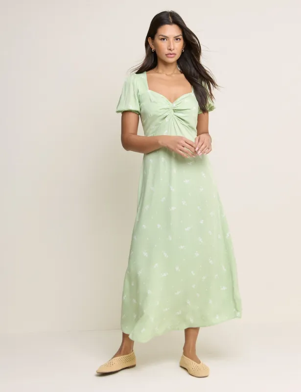 Green Floral Tyla Midi Dress sold by Nobody's Child