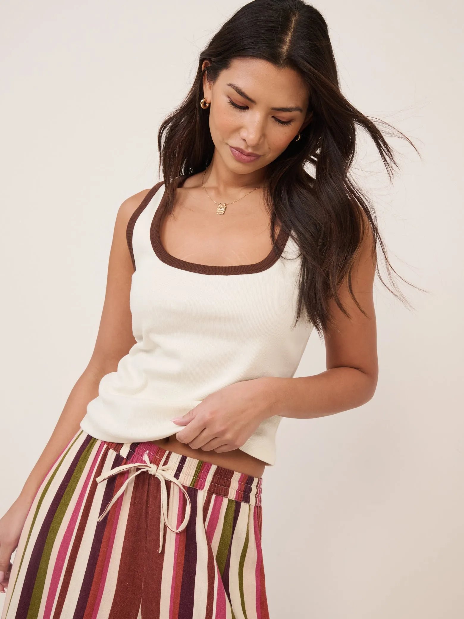 White Square Neck Vest sold by Nobody's Child