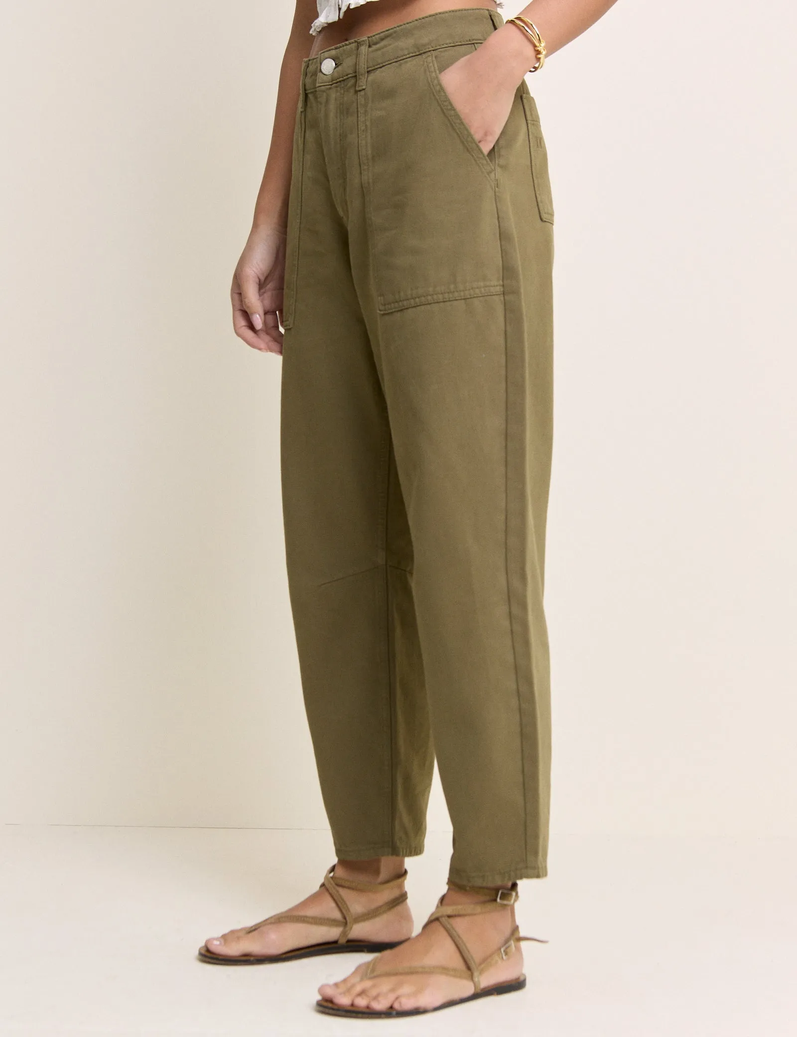 Khaki Utility Pocket Trousers sold by Nobody's Child product image thumbnail 3
