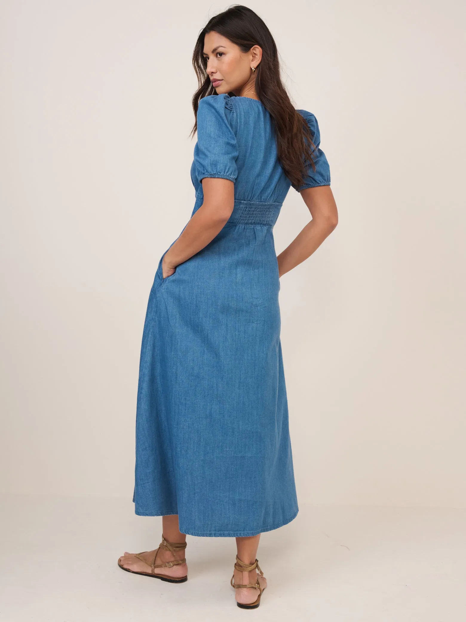 Blue Denim Tulla Midi Dress sold by Nobody's Child product image thumbnail 5