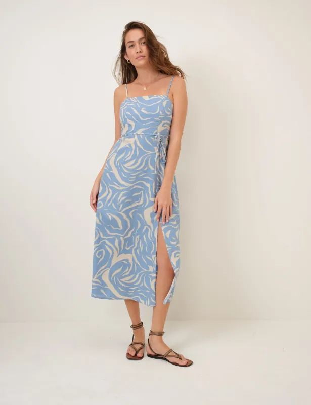 Blue Printed Maddy Midi Dress sold by Nobody's Child