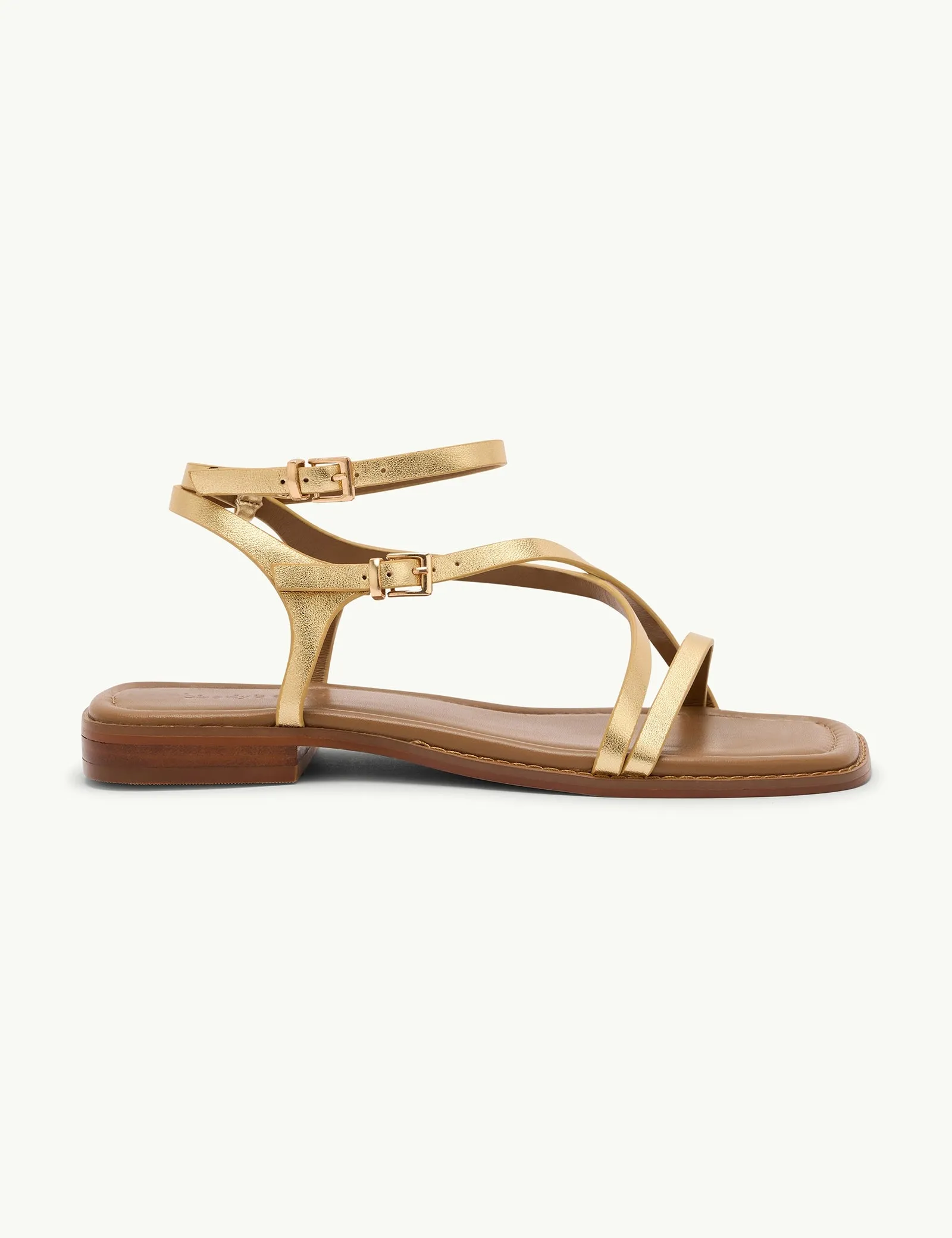 Gold Square Toe Strappy Sandals sold by Nobody's Child product image thumbnail 3
