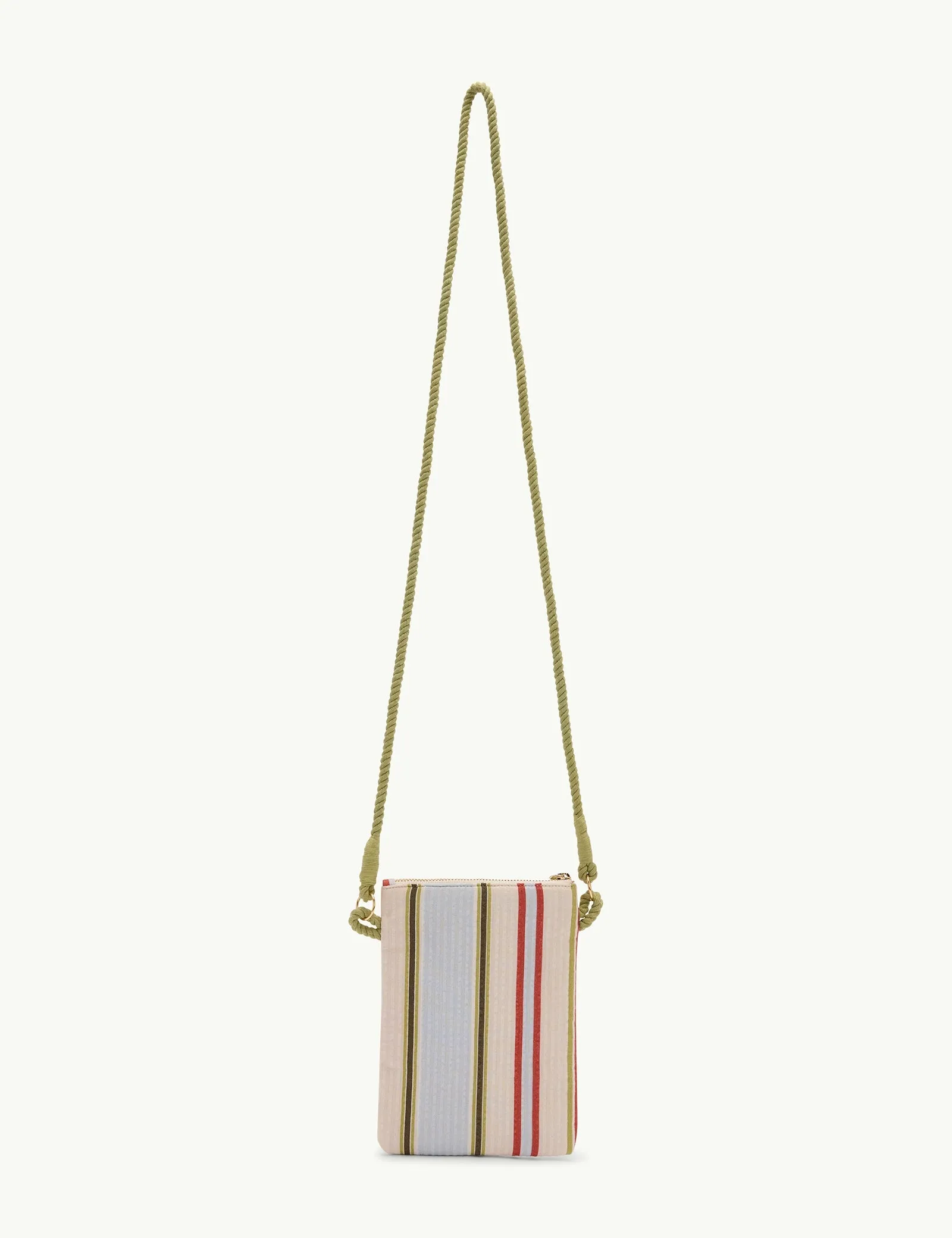 Cream Striped Phone Pouch sold by Nobody's Child product image thumbnail 2