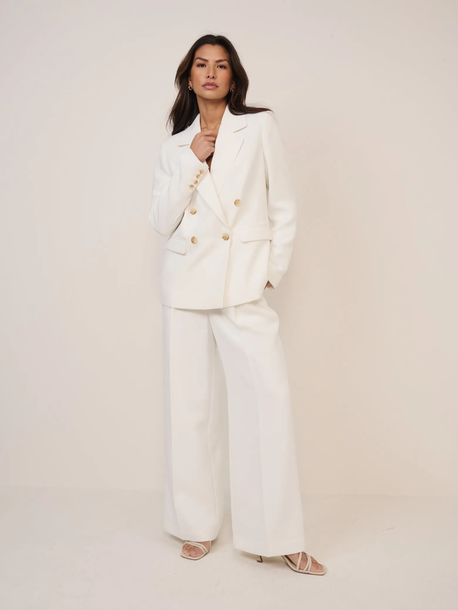 White Alicia Double Breasted Blazer sold by Nobody's Child product image thumbnail 5