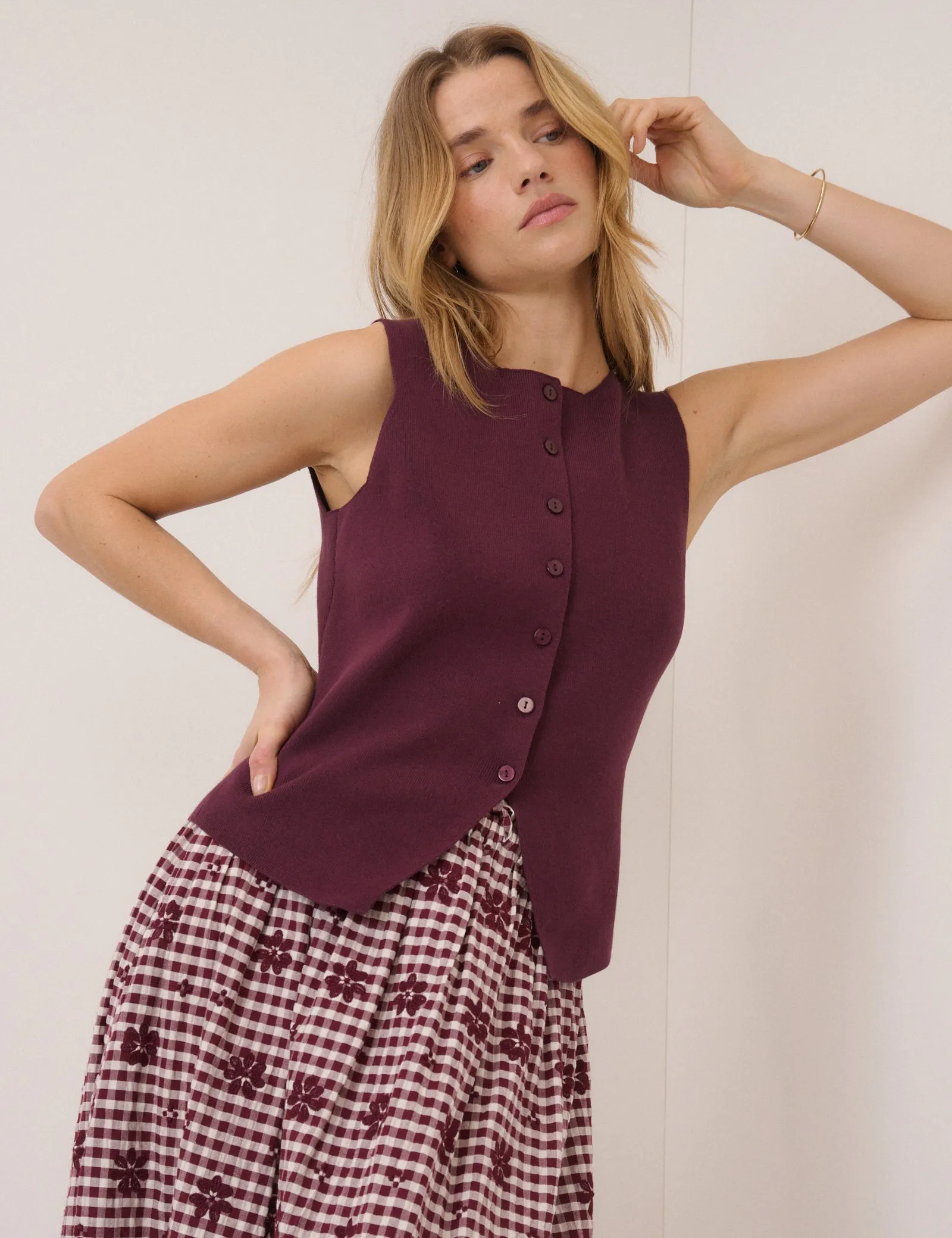 Fine Gauge Knitted Waistcoat sold by Nobody's Child product image thumbnail 2